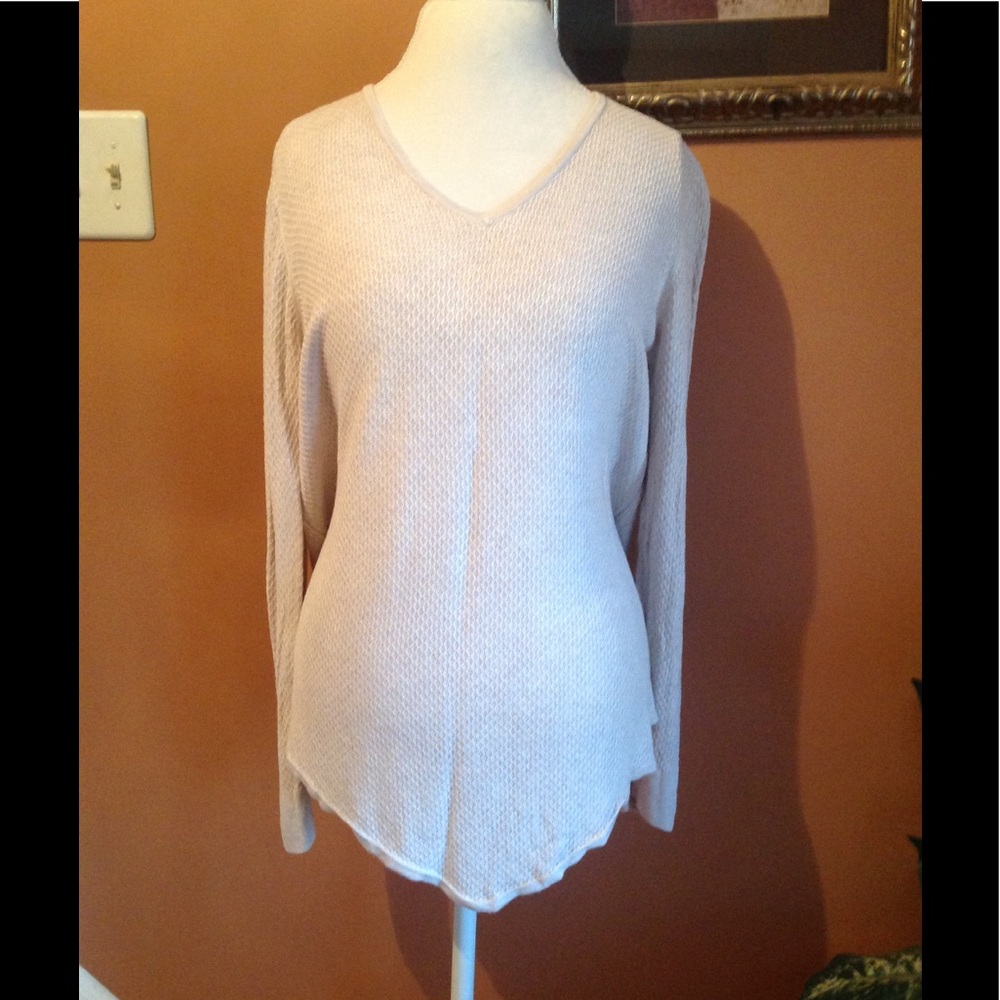 Cream colored waffle weave top